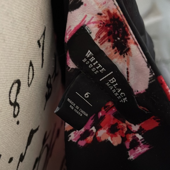 White House Black Market Hug Shoulder Bottom Ruffle Tiered Dress - Picture 8 of 8